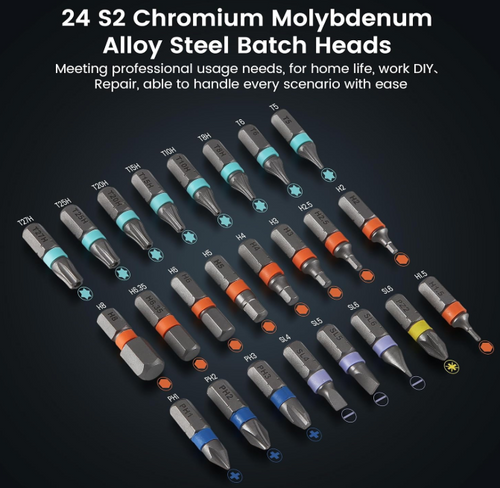 24-Piece Precision Screwdriver Set with Magnetic Tips