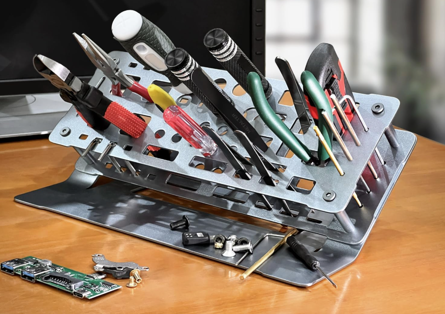 Anodized Aluminum Desk Organizer for Tools & Pens
