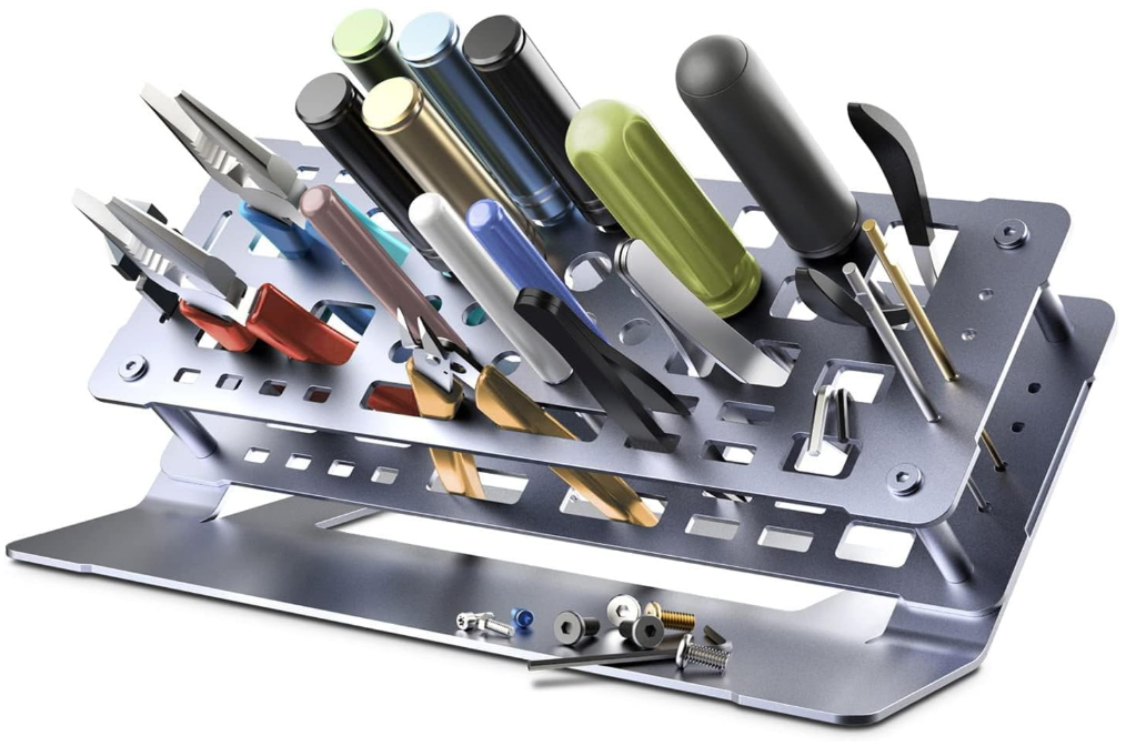 Anodized Aluminum Desk Organizer for Tools & Pens