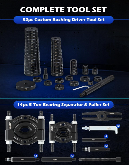 Compact 2-Ton Manual Bearing Puller/Press Kit
