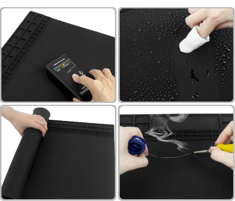 ESD-Safe Anti-Static Work Mat (60×30 cm) + Grounding Cord