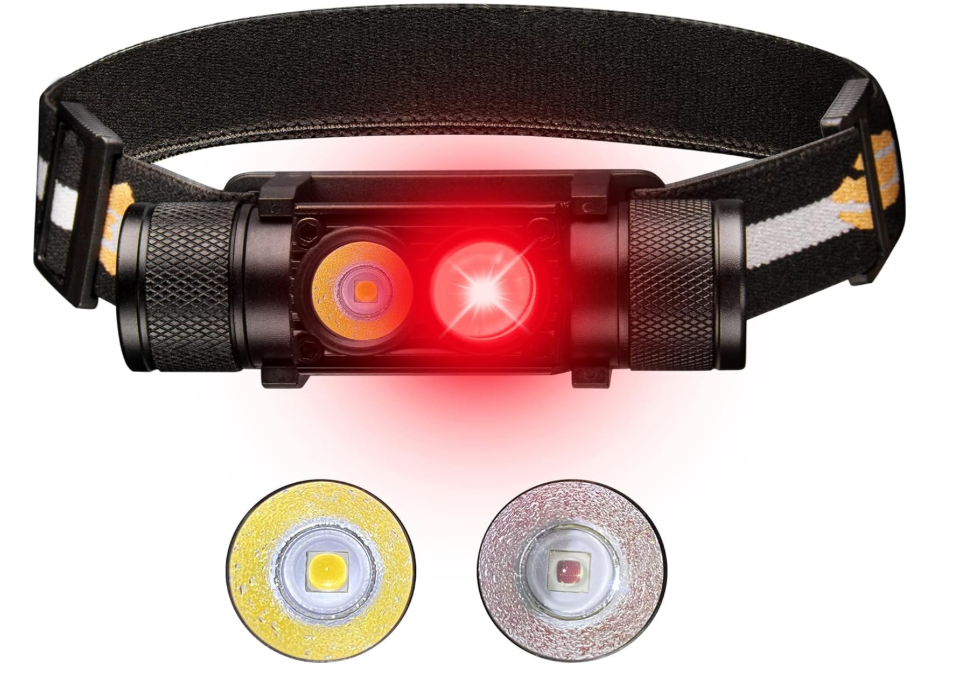Hands-Free LED Headlamp with Red/White Modes